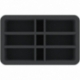 HSBI065BO 65 mm Half-Size foam tray with 9 compartments