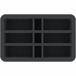 HSBI065BO 65 mm Half-Size foam tray with 9 compartments