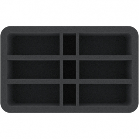 HSBI065BO 65 mm Half-Size foam tray with 9 compartments