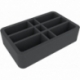 HSBI065BO 65 mm Half-Size foam tray with 9 compartments