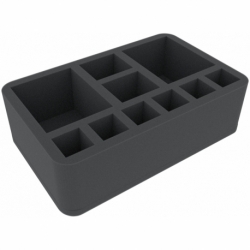 HSMFAZ080BO 80 mm Half-Size foam tray with 10 compartments
