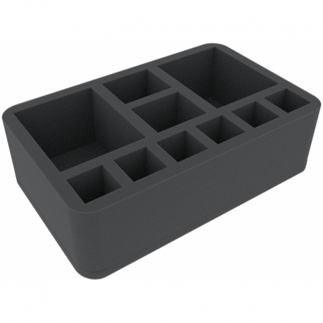 HSMFAZ080BO 80 mm Half-Size foam tray with 10 compartments