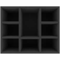 FSMFBN140BO 140 mm Full-Size foam tray with 8 compartments