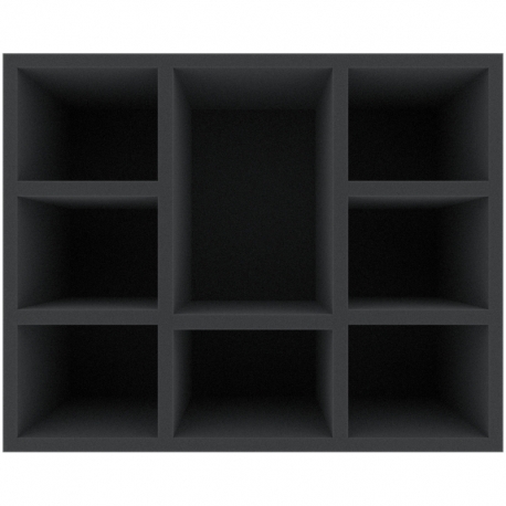 FSMFBN140BO 140 mm Full-Size foam tray with 8 compartments