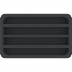 HSMELI035BO 35 mm Half-Size foam tray with 4 compartments