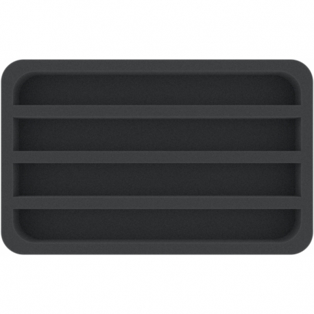 HSMELI035BO 35 mm Half-Size foam tray with 4 compartments