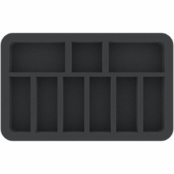 HS035I004BO 35 mm Half-Size foam tray with 9 compartments
