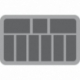 HS035I004BO 35 mm Half-Size foam tray with 9 compartments