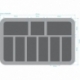 HS060I004BO 60 mm Half-Size foam tray with 9 compartments