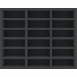 FSMEKT050BO 50 mm Full-Size foam tray with 18 compartments
