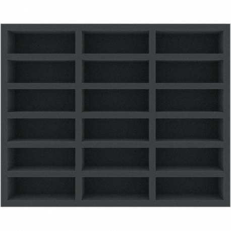 FSMEKT050BO 50 mm Full-Size foam tray with 18 compartments