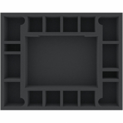 FSMEQV050BO 50 mm Full-Size foam tray with 17 compartments