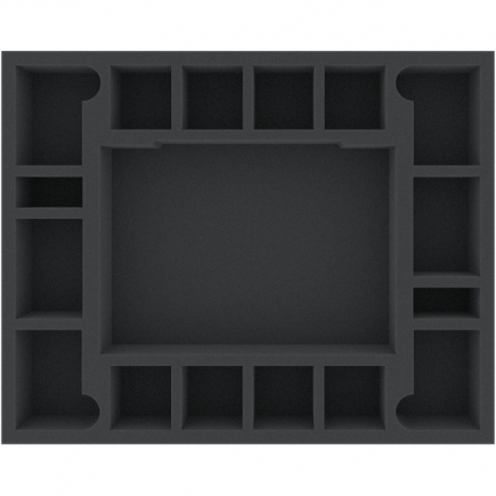 FSMEQV050BO 50 mm Full-Size foam tray with 17 compartments