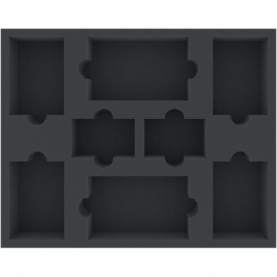 FSMEQZ050BO 50 mm Full-Size foam tray with 8 compartments
