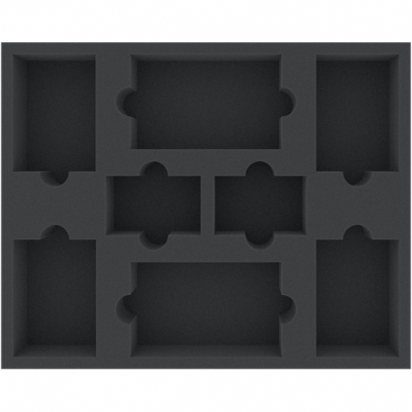 FSMEQZ050BO 50 mm Full-Size foam tray with 8 compartments