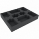 FSMEQZ050BO 50 mm Full-Size foam tray with 8 compartments