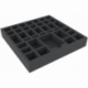 AFMETR045BO 285 mm x 285 mm x 45 mm foam tray for board games - 37 compartments