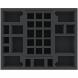 FSFG055BO 55 mm full-size foam tray with 16 slots and free inlay