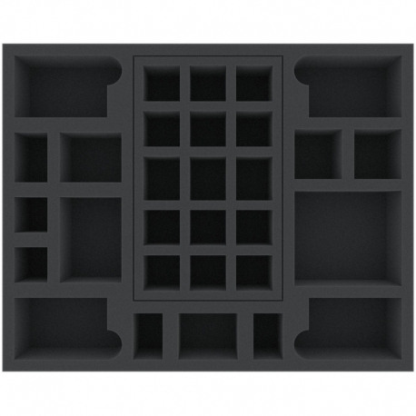 FSFG055BO 55 mm full-size foam tray with 16 slots and free inlay