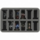 HSDT060BO 60 mm Half-Size foam tray with 12 compartments