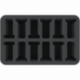 HSDT060BO 60 mm Half-Size foam tray with 12 compartments