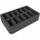 HSDT060BO 60 mm Half-Size foam tray with 12 compartments