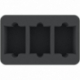 HSJM070BO 70 mm Half-Size foam tray with 3 compartments