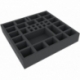 BSMEAF050BO 290 mm x 290 mm x 50 mm foam tray for board games - 34 compartments