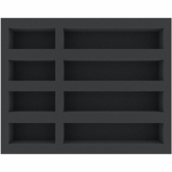FSMFCP050BO 50 mm Full-Size foam tray with 8 compartments