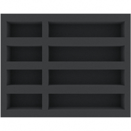 FSMFCP050BO 50 mm Full-Size foam tray with 8 compartments