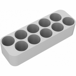 Tray 10 holes diameter 26 mm 165 mm x 55 mm x 35 mm Astra