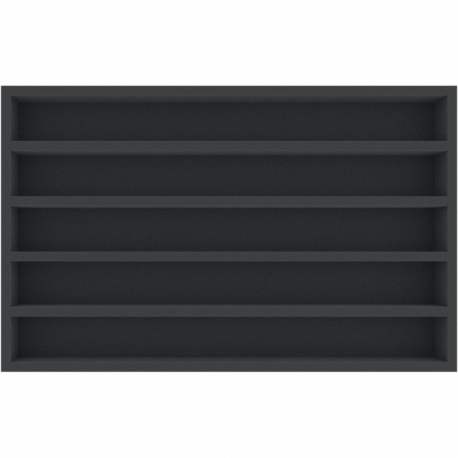 DSMELQ050BO 50 mm Double-Size foam tray with 5 compartments