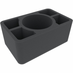 HSMEJX110BO 110 mm Half-Size foam tray with 5 compartments