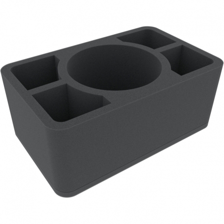 HSMEJX110BO 110 mm Half-Size foam tray with 5 compartments
