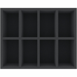 FSMEFC090BO 90 mm Full-Size foam tray with 8 compartments