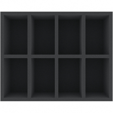 FSMEFC090BO 90 mm Full-Size foam tray with 8 compartments