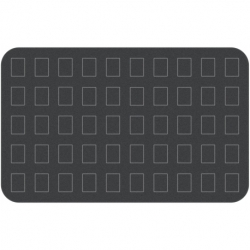 HSMELW025 25 mm Half-Size foam tray with 50 punch-outs