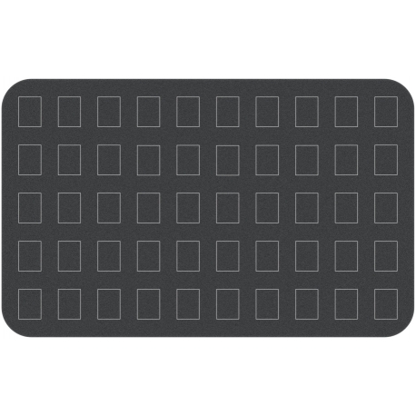 HSMELW025 25 mm Half-Size foam tray with 50 punch-outs