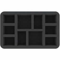 HSMEQL060BO 60 mm Half-Size foam tray with 10 compartments