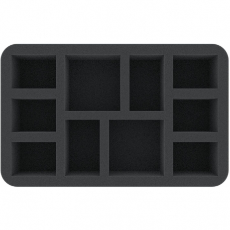 HSMEQL060BO 60 mm Half-Size foam tray with 10 compartments