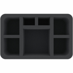 HSMEME090BO 90 mm Half-Size foam tray with 7 compartments