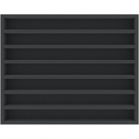 FSMELK035BO 35 mm Full-Size foam tray with 7 compartments