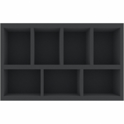 DSMEOD100BO 100 mm Double-Size foam tray with 7 compartments