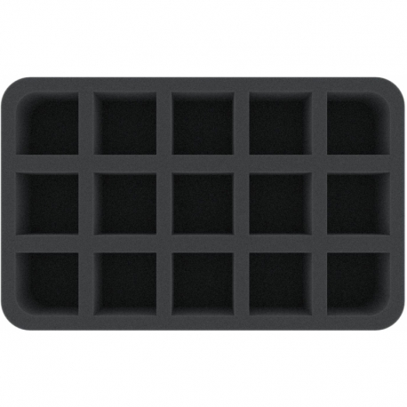 HSMFAG060BO 60 mm Half-Size foam tray with 15 compartments