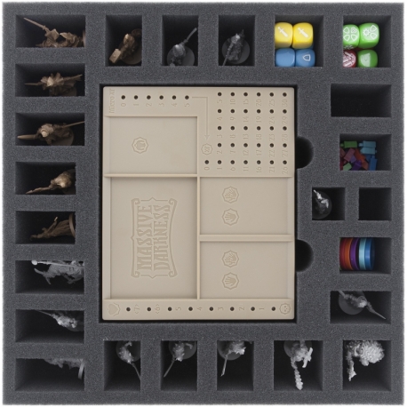 BHKW055BO 55 mm foam tray with 25 compartments for Massive Darkness - Dashboards