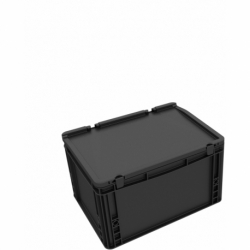 DDEB215ESD Eurocontainer Case / Euro Box with hinge lid ESD ED 43/22 HG