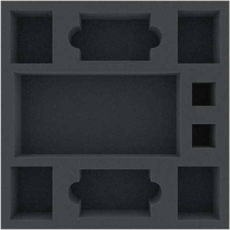 ASJA050BO 247 mm x 247 mm x 50 mm foam tray for board game boxes