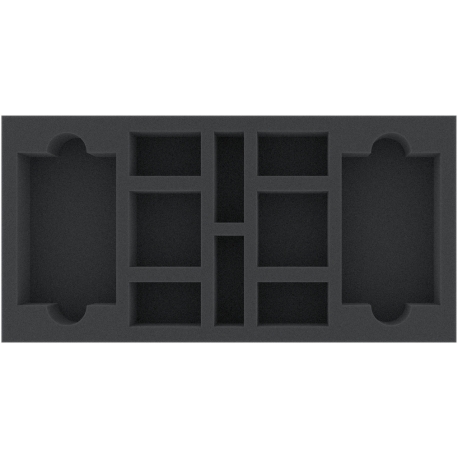 BEMEXO040BO 285 mm x 142 mm x 40 mm foam tray for board games with 14 compartments