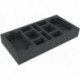 BEMEXO040BO 285 mm x 142 mm x 40 mm foam tray for board games with 14 compartments