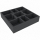 AFEE060BO 285 mm x 285 mm x 60 mm foam tray for board games – 9 compartments